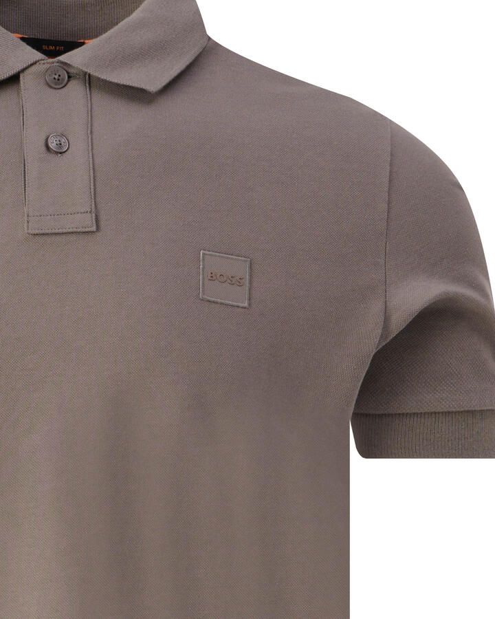 Boss Orange Slim fit poloshirt met labelbadge model 'Passenger' - Foto 5