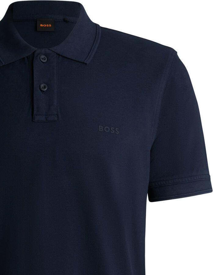 Boss Orange Slim fit poloshirt met korte knoopsluiting model 'Prime' - Foto 3