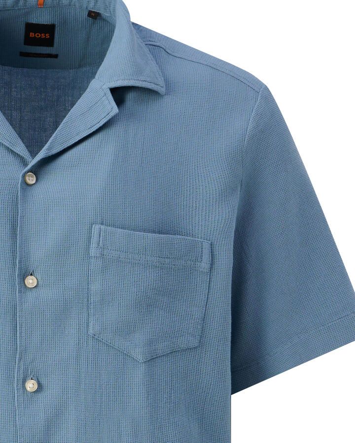 Boss Orange Regular fit vrijetijdsoverhemd met structuurmotief model 'Raye'