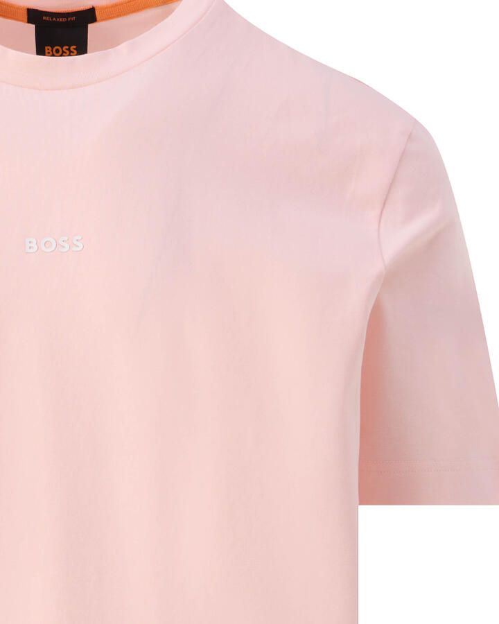 Boss Orange T-shirt met labelprint model 'TCHUP'