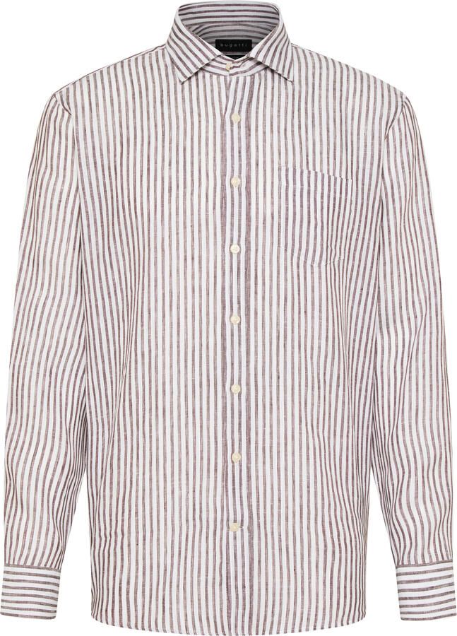 Bugatti Overhemd met lange mouwen van 100% linnen - Foto 2
