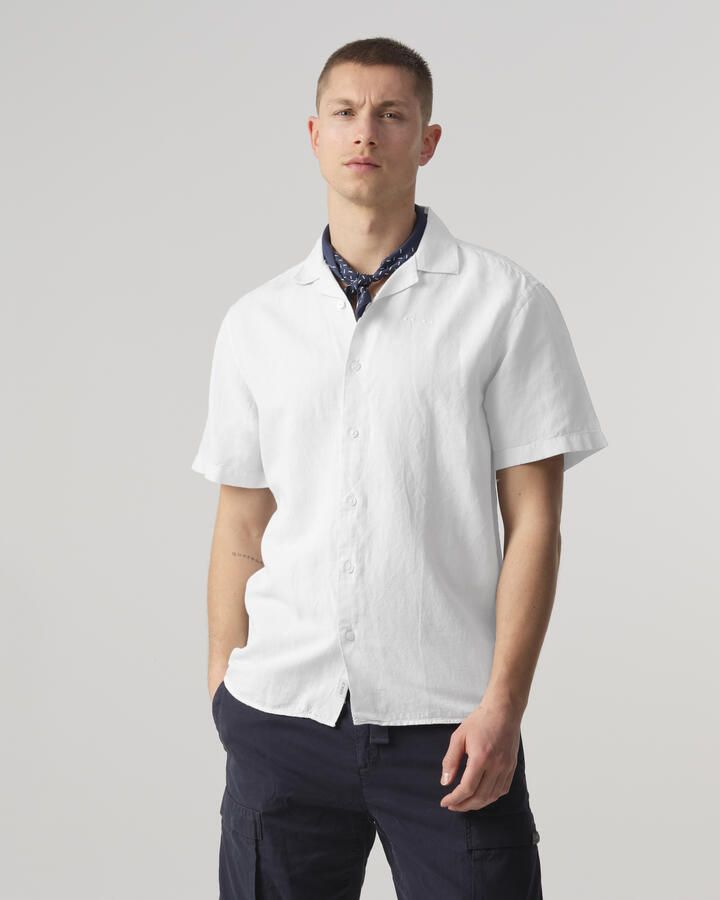 J.C. Rags regular fit overhemd Elvis met logo wit