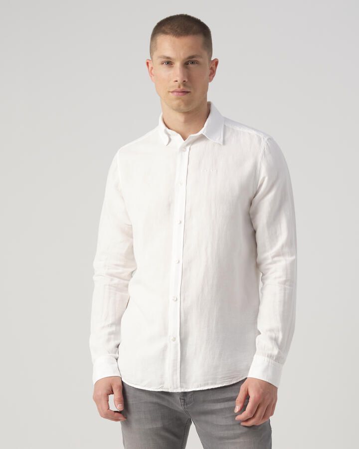 J.C. Rags regular fit overhemd Jayden Linen white