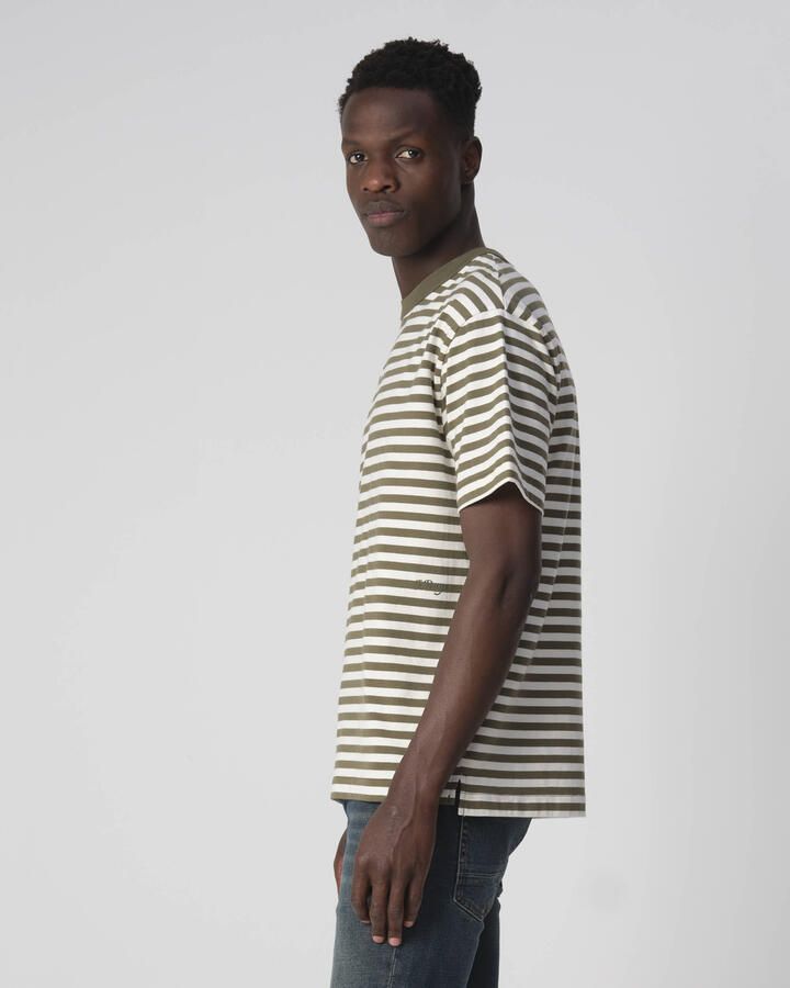 J.C. Rags gestreept regular fit T-shirt Johnny olive night - Foto 3
