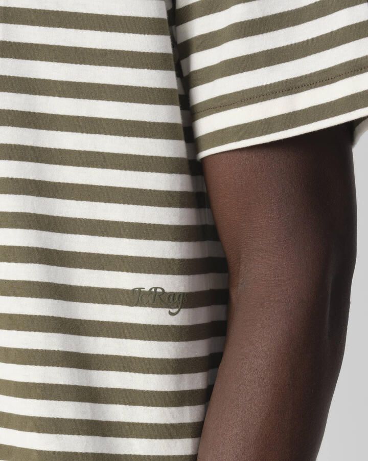 J.C. Rags gestreept regular fit T-shirt Johnny olive night - Foto 5