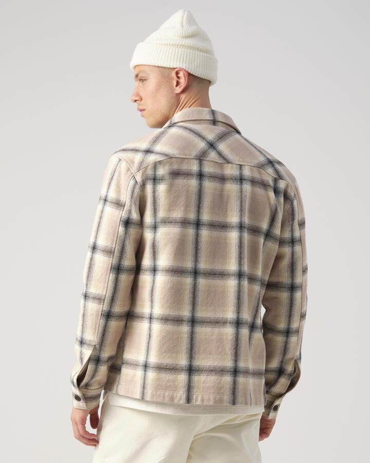 J.C. Rags geruit regular fit overshirt RYLEE bleached sand - Foto 4