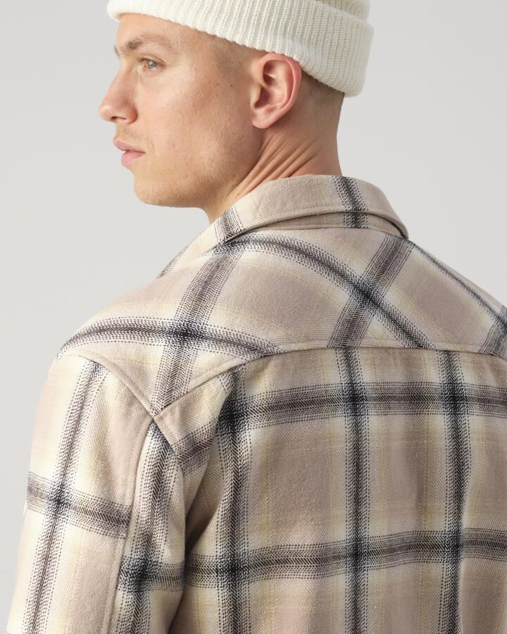 J.C. Rags geruit regular fit overshirt RYLEE bleached sand - Foto 5