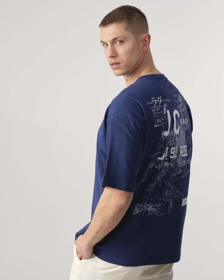 J.C. Rags T-shirt Thomas met backprint blue depths - Foto 2