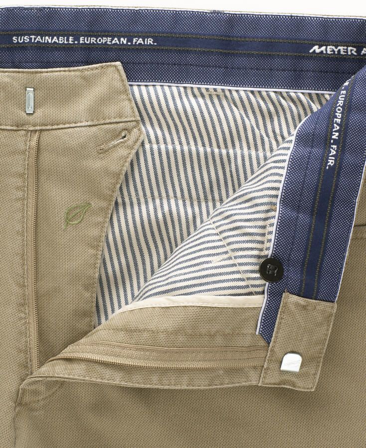 Meyer Taupe Dublin Chino Broek Beige Heren