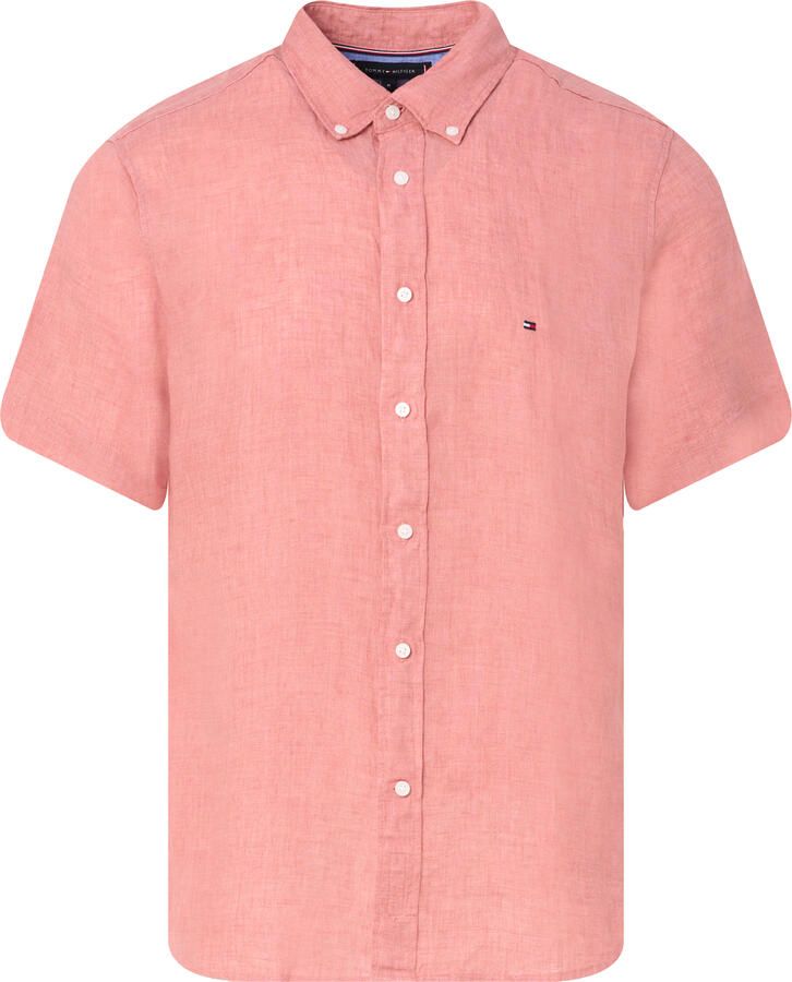 Tommy Hilfiger Overhemd met korte mouwen PIGMENT DYED LINEN RF SHIRT
