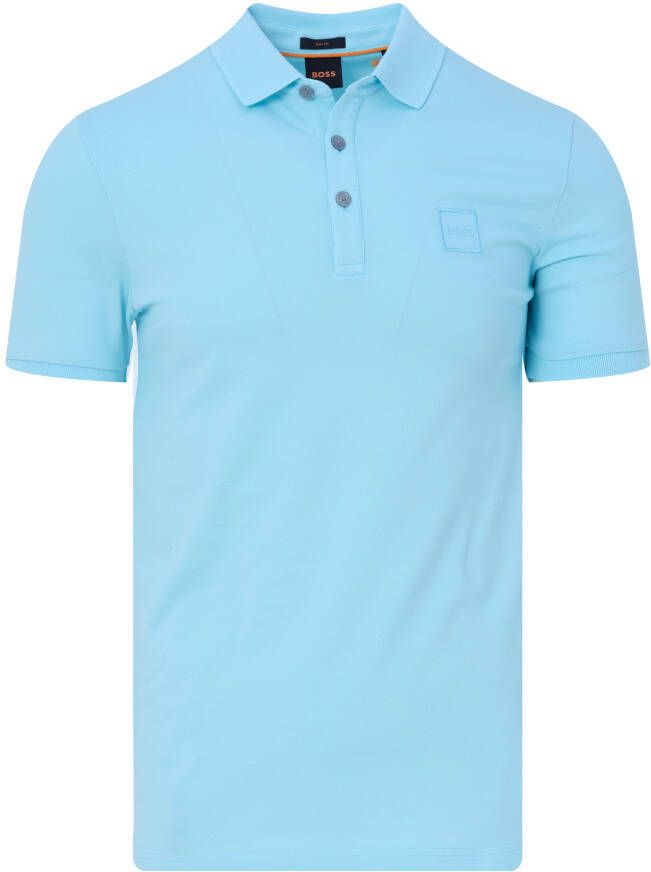 Hugo Boss orange polo slim fit lichtblauw effen passenger - Foto 2