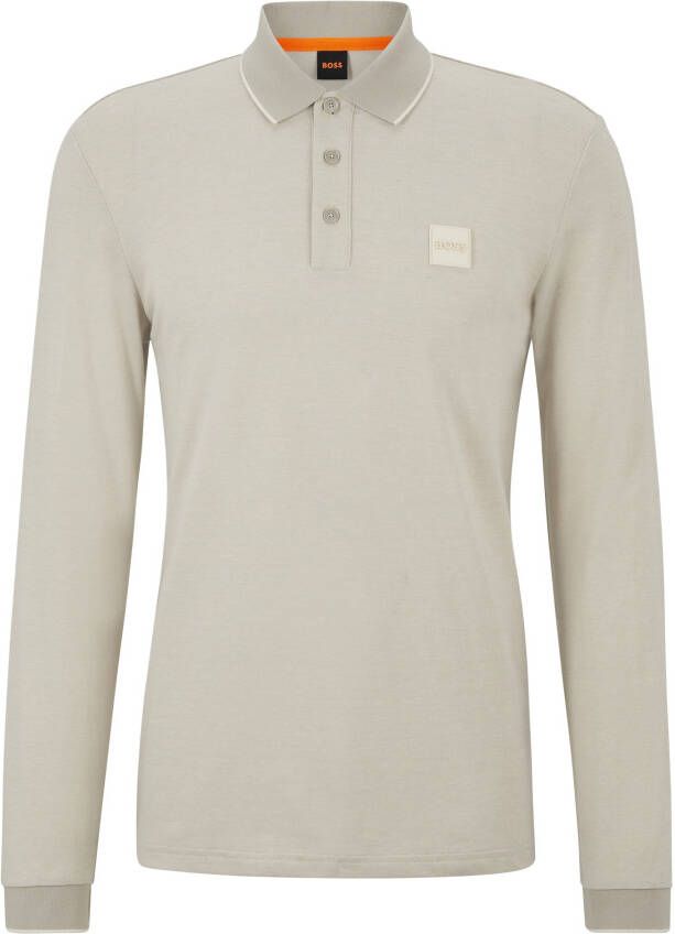 Boss Orange Poloshirt in design met lange mouwen model 'Peoxfordlong'