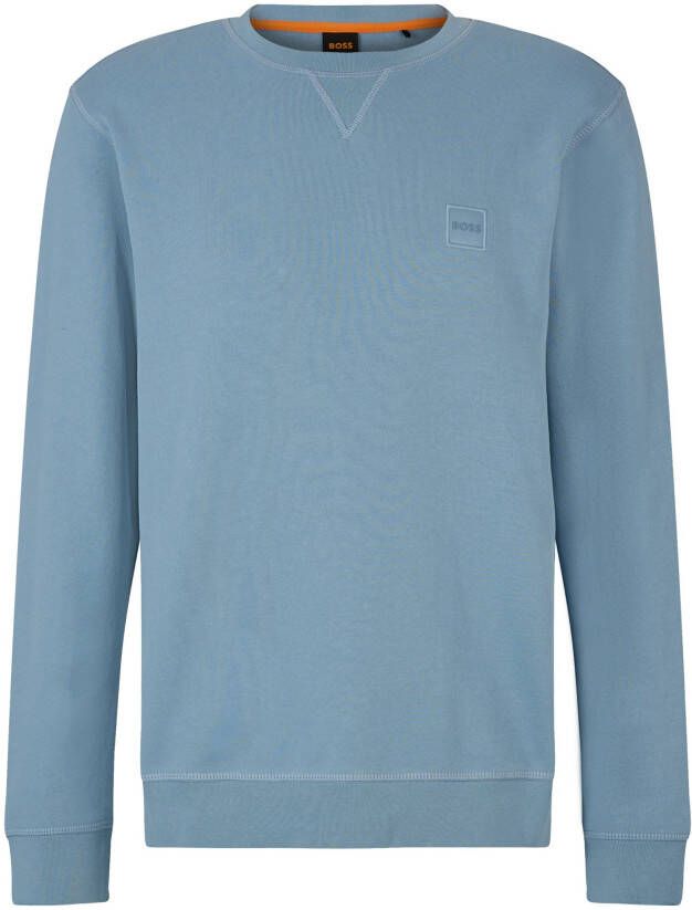 BOSS Casualwear Sweatshirt met labelstitching model 'WESTART'