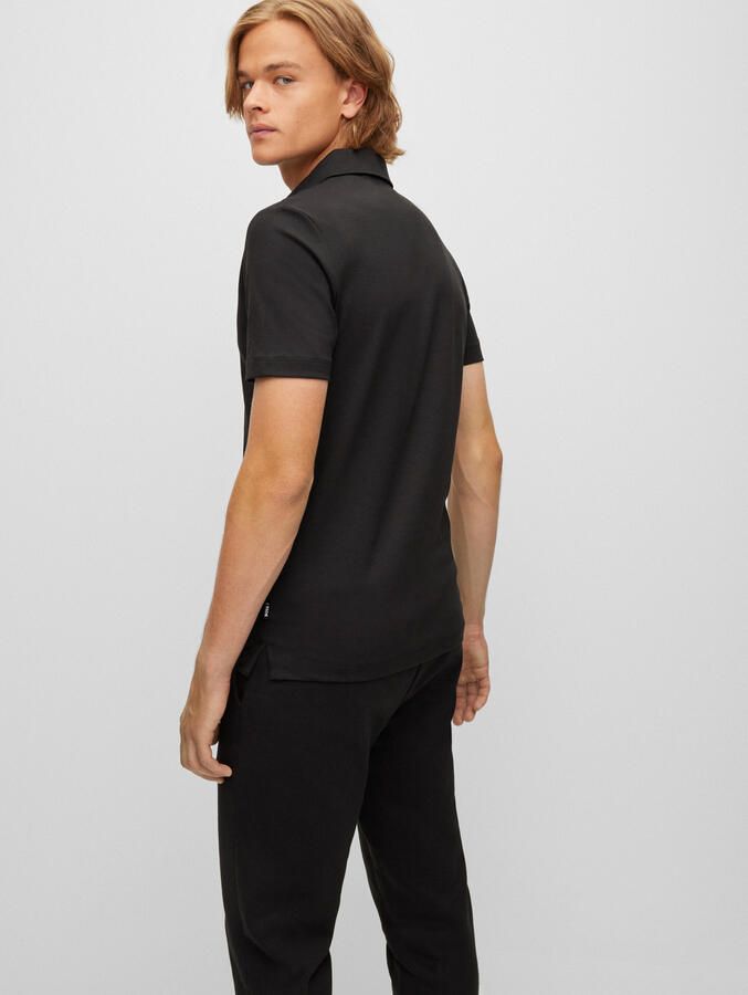 Hugo Boss Zwarte poloshirt met korte mouwen Black Heren