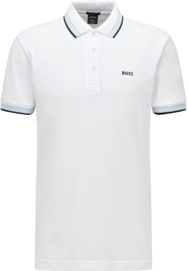 Hugo Boss Witte polo shirt met korte mouwen White Heren
