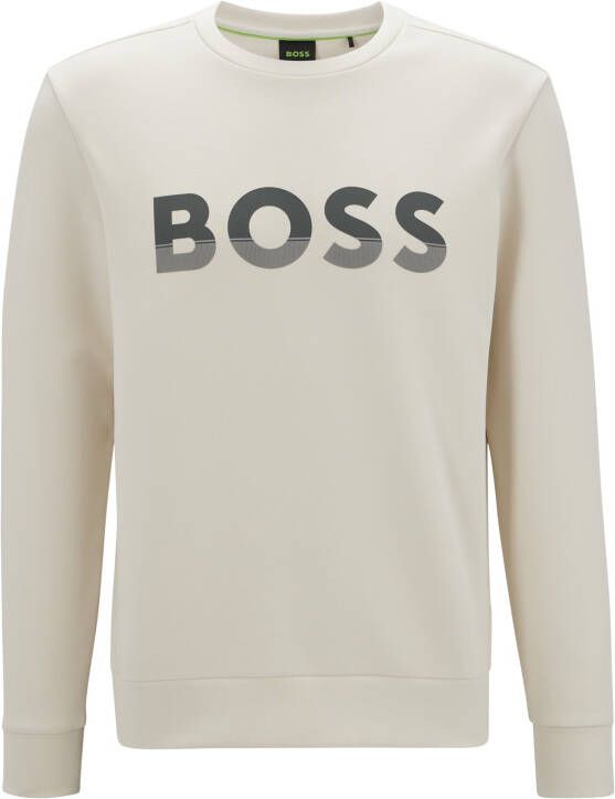 BOSS Athleisurewear Sweatshirt met labelprint model 'SALBO'