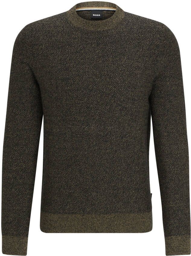 Hugo Boss Beige Truien Heren Marameo Pullover Brown Heren