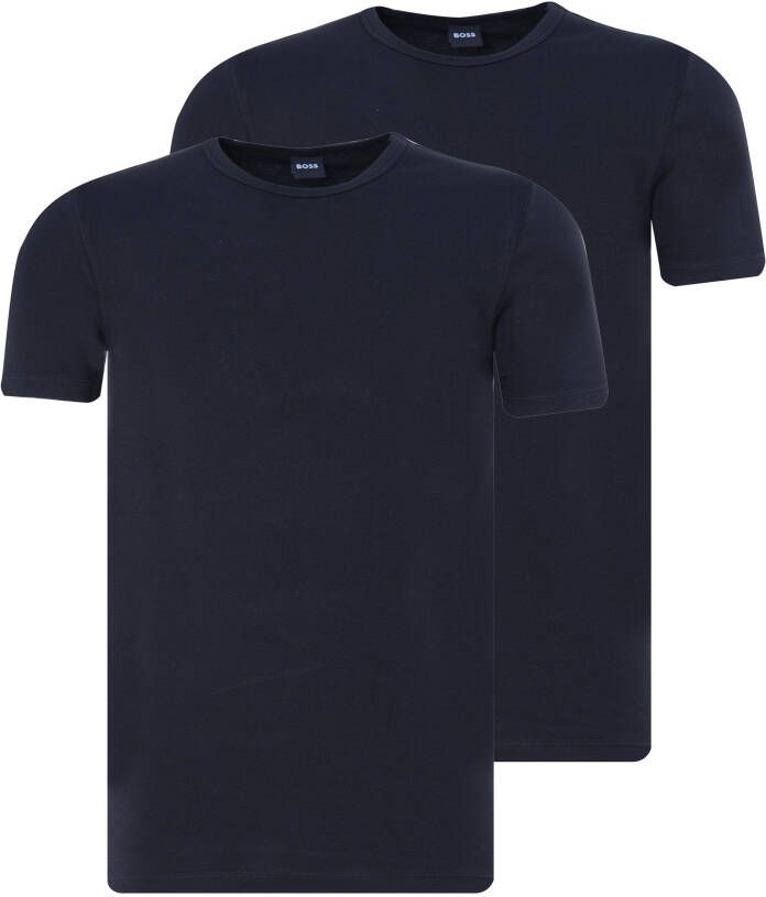 BOSS Heren Polo's & T-shirts Tshirtrn 2p Modern Zwart