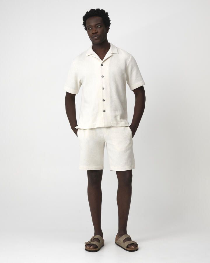 J.C. Rags casual overhemd met textuur ecru - Foto 6