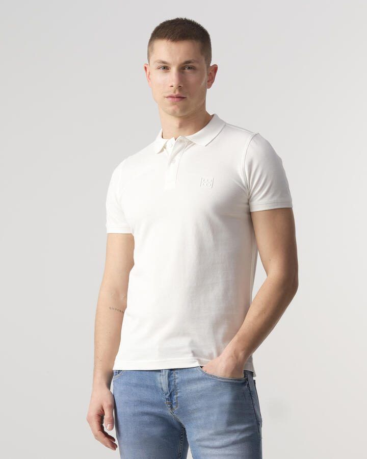 J.C. Rags polo met logo coconut milk