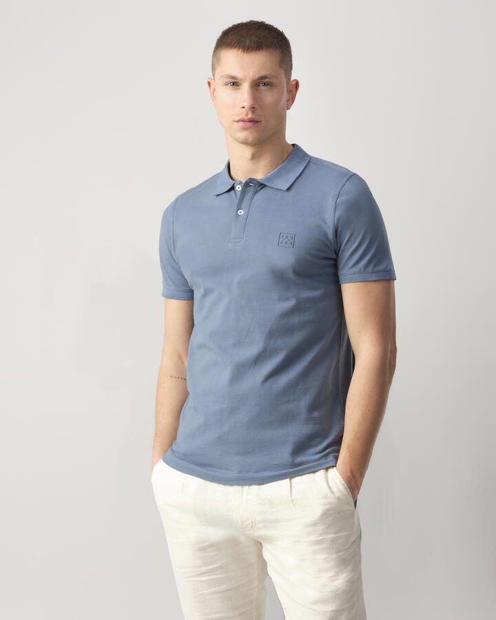 J.C. Rags polo Chase met logo bluefin