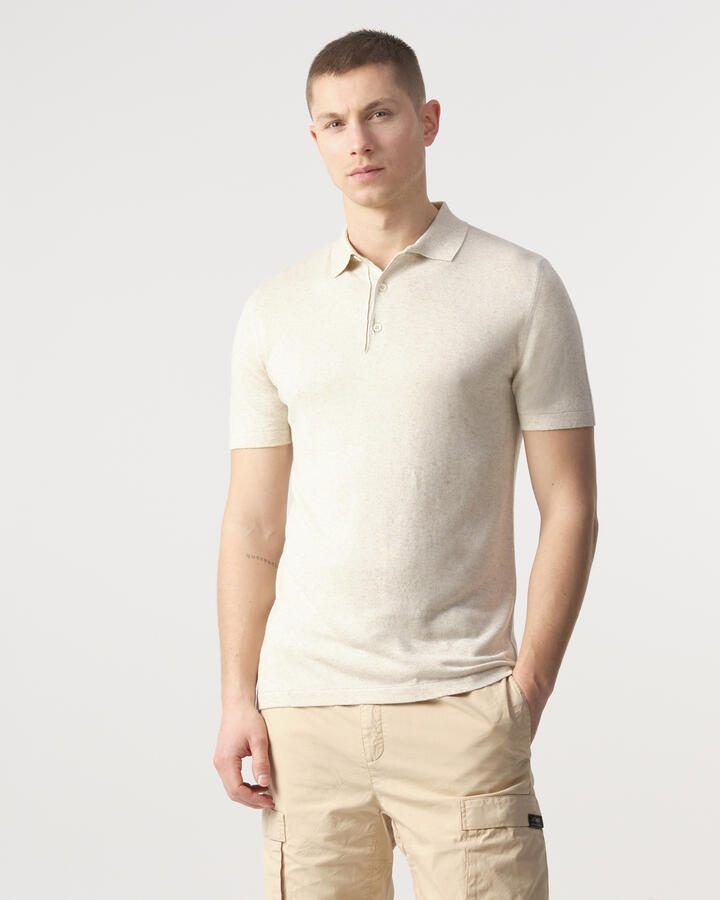 J.C. Rags gemêleerde regular fit polo safari