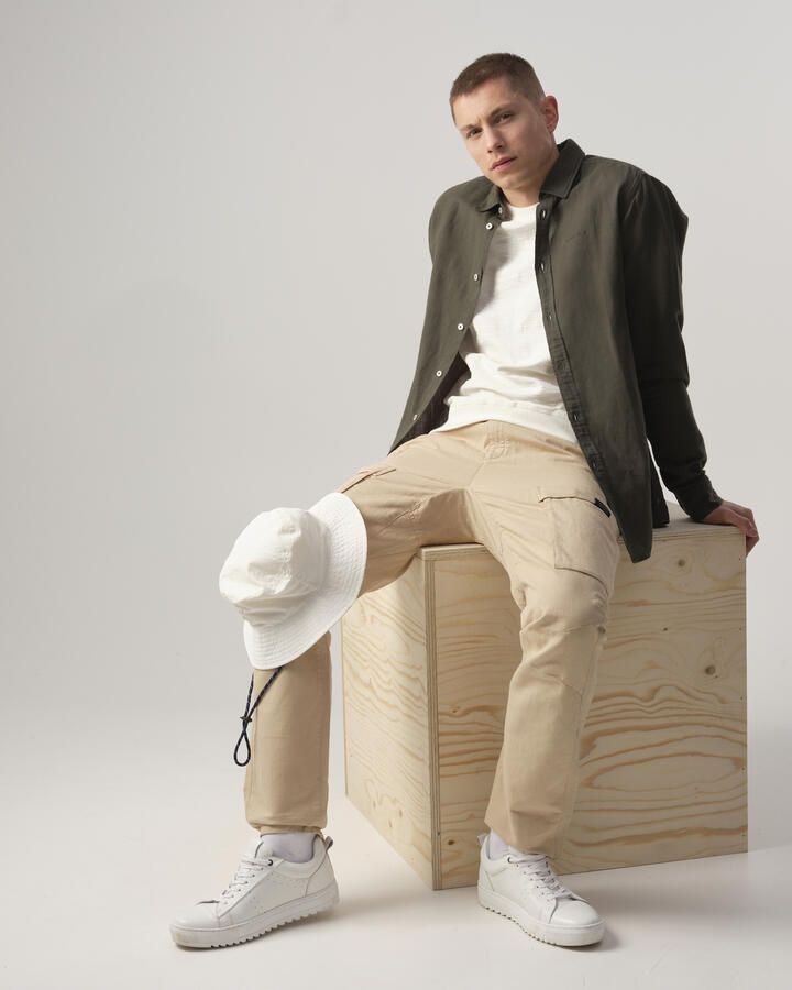 J.C. Rags regular fit overhemd Jayden Linen burned green - Foto 2