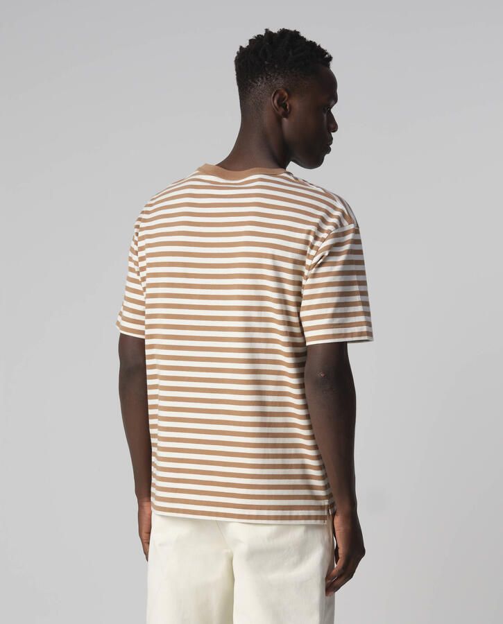 J.C. Rags gestreept regular fit T-shirt Johnny toasted coconut - Foto 2