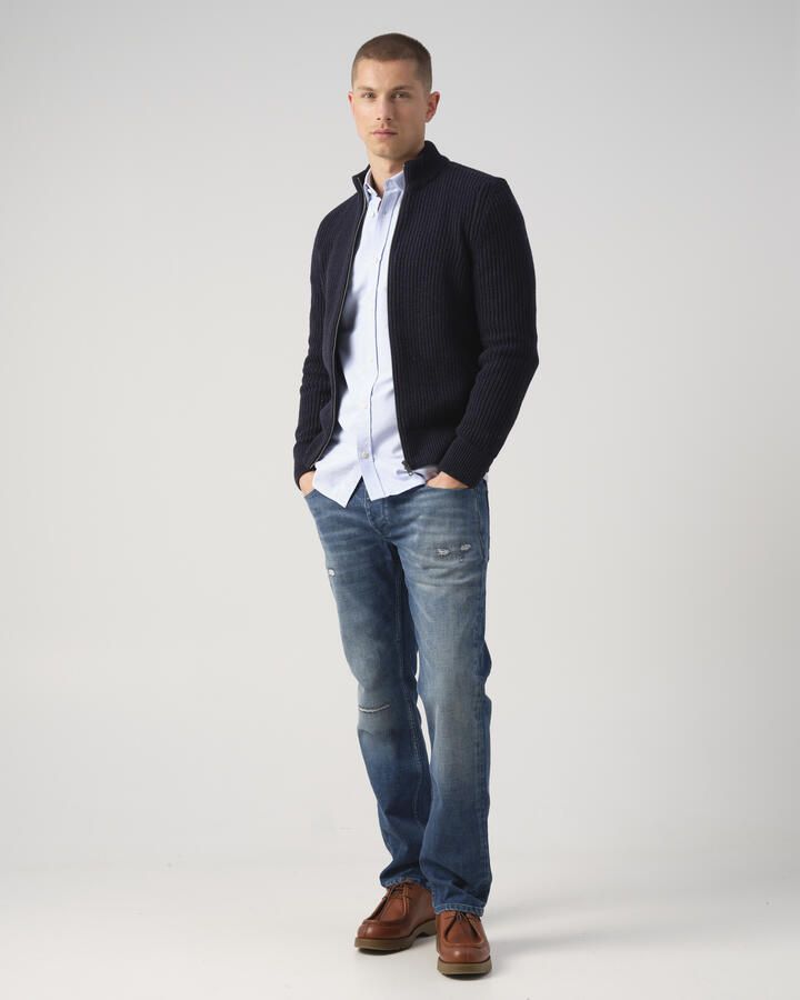 J.C. Rags ribgebreid vest REAGAN met wol sky captain - Foto 3