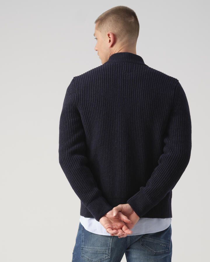 J.C. Rags ribgebreid vest REAGAN met wol sky captain - Foto 5