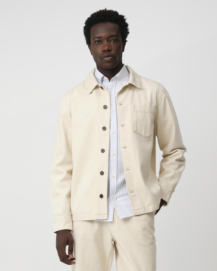 JC RAGS Heren Overshirts Overshirt Roux Gebroken Wit - Foto 9
