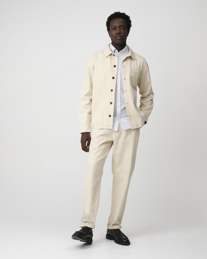 JC RAGS Heren Overshirts Overshirt Roux Gebroken Wit - Foto 6