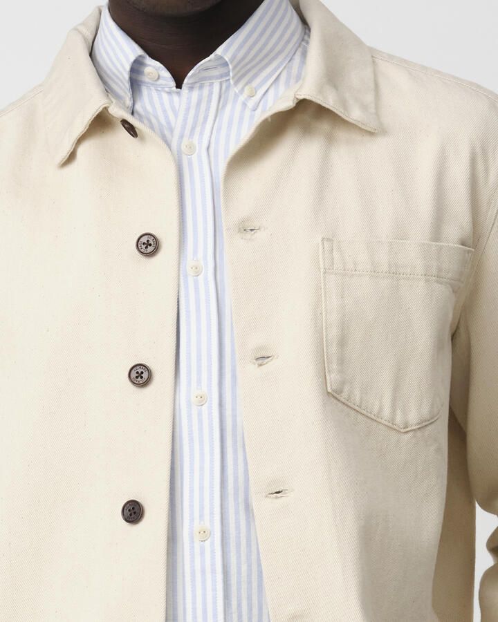 JC RAGS Heren Overshirts Overshirt Roux Gebroken Wit - Foto 7