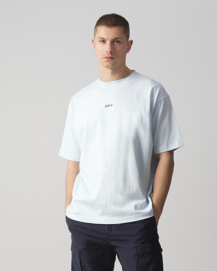 J.C. Rags T-shirt Tony met logo baby blue