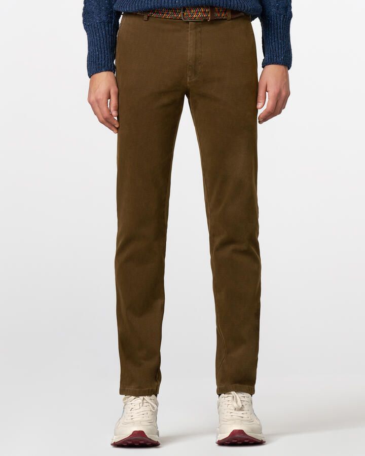 Meyer Katoenen Bruine Broek Brown Heren