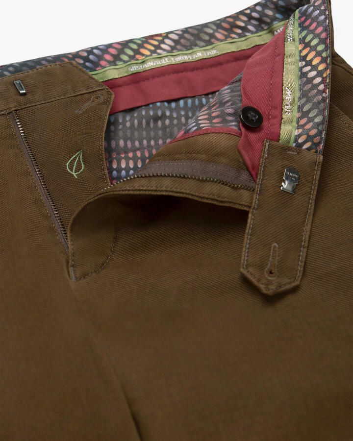 Meyer Katoenen Bruine Broek Brown Heren - Foto 4