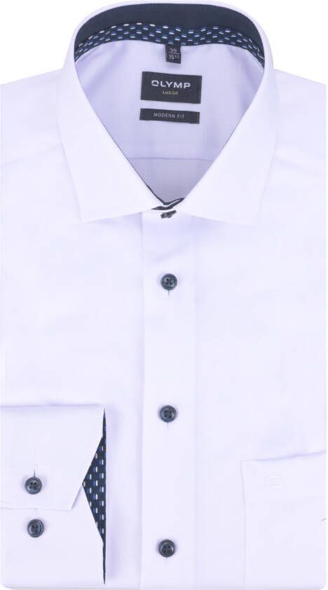 Olymp Modern fit zakelijk overhemd met borstzak model 'Global'