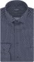 Olymp Luxor Overhemd Print Navy - Thumbnail 1