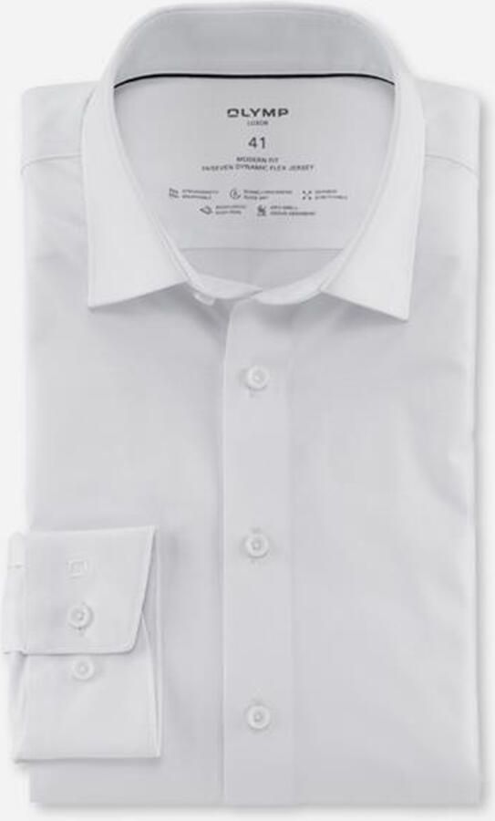 OLYMP Overhemd met lange mouwen Luxor 24 Seven modern fit jersey shirt met geurremmende materiaaleigenschappen - Foto 11