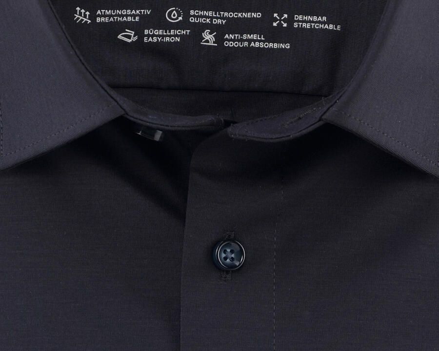 OLYMP Overhemd met lange mouwen Luxor 24 Seven modern fit jersey shirt met geurremmende materiaaleigenschappen - Foto 4