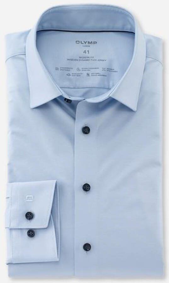 OLYMP Overhemd met lange mouwen Luxor 24 Seven modern fit jersey shirt met geurremmende materiaaleigenschappen - Foto 2