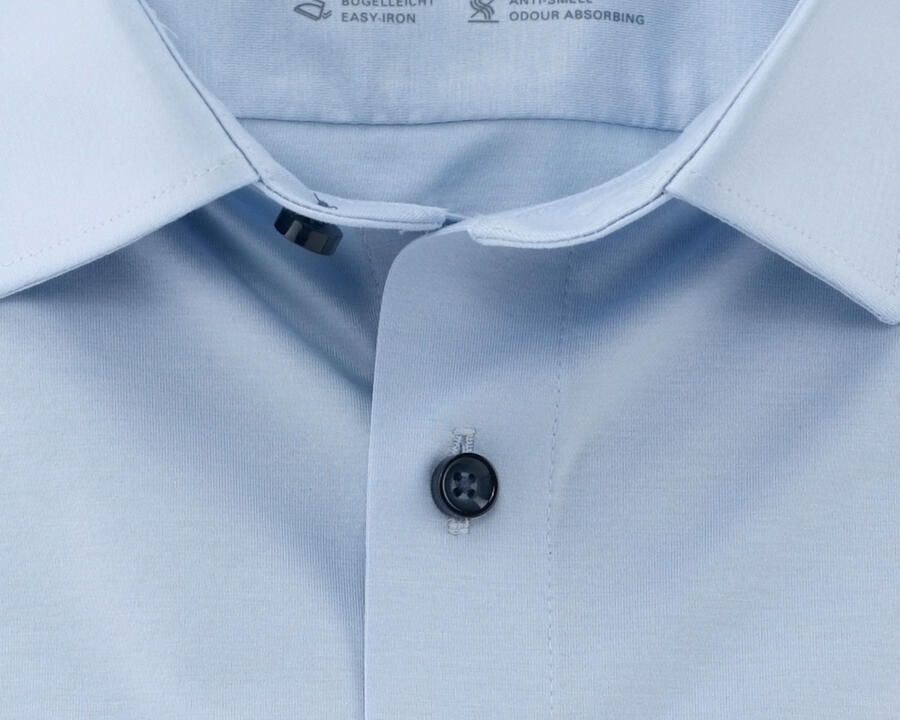 OLYMP Overhemd met lange mouwen Luxor 24 Seven modern fit jersey shirt met geurremmende materiaaleigenschappen