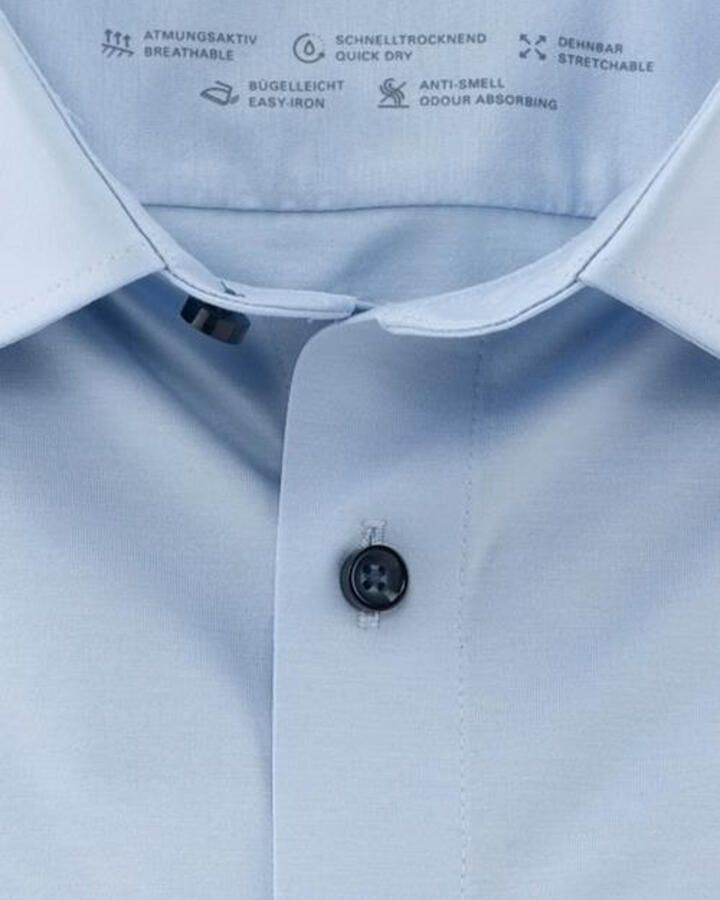 OLYMP Overhemd met lange mouwen Luxor 24 Seven modern fit jersey shirt met geurremmende materiaaleigenschappen - Foto 5