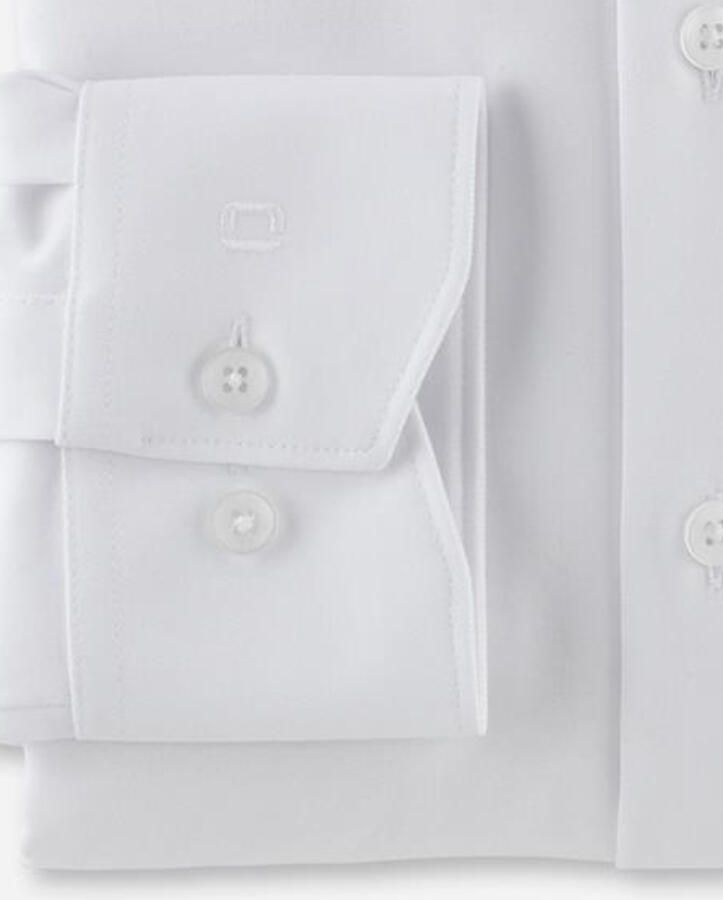 Olymp Overhemd business Luxor Modern Fit normale fit wit effen katoen