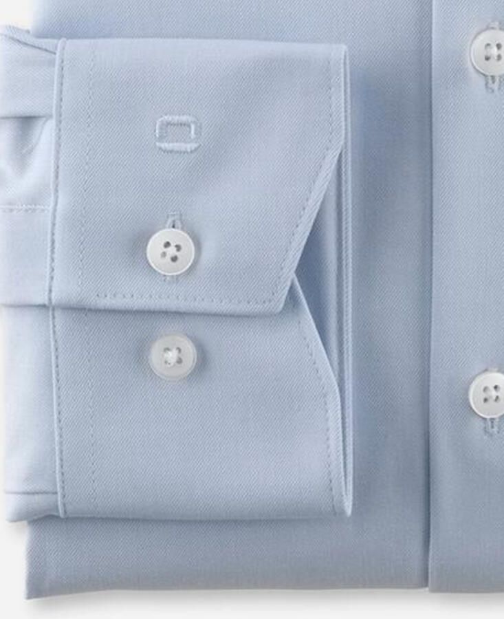 Olymp Luxor business overhemd normale fit lichtblauw effen katoen