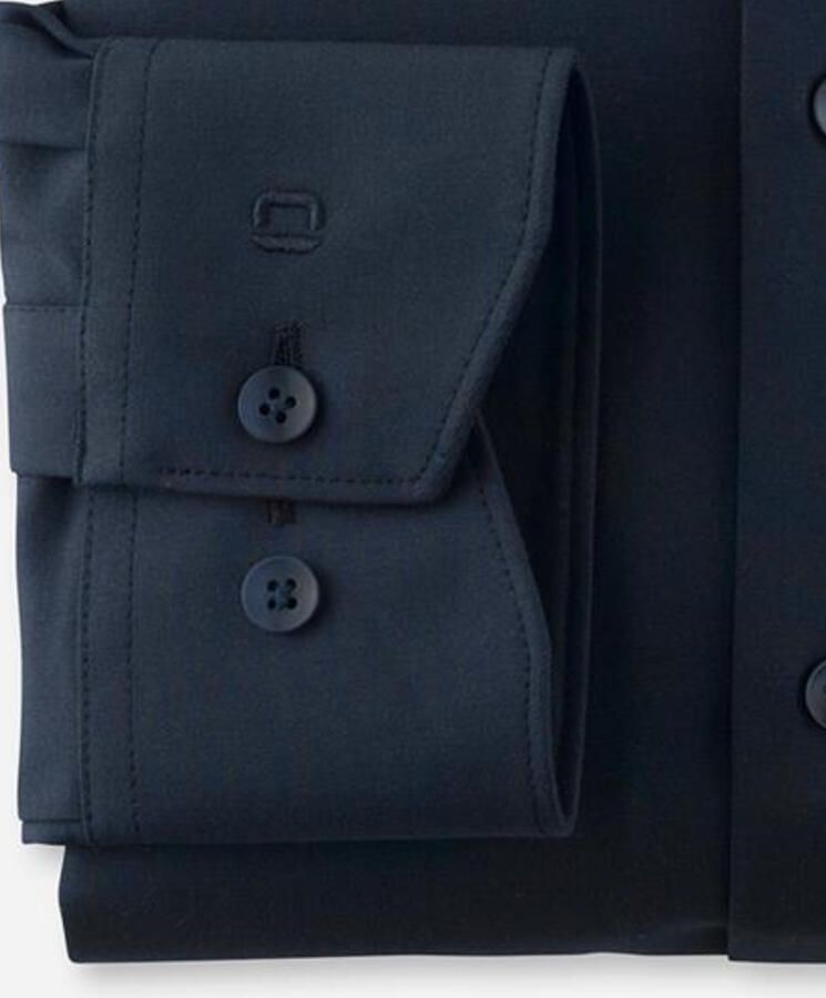Olymp business overhemd Luxor Modern Fit normale fit donkerblauw effen katoen