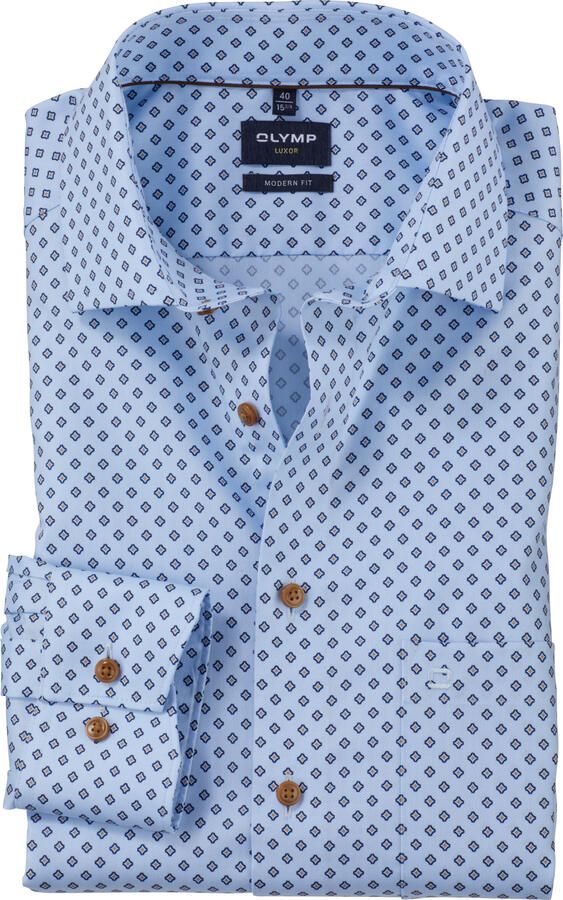 Olymp Modern fit zakelijk overhemd met kentkraag - Foto 4