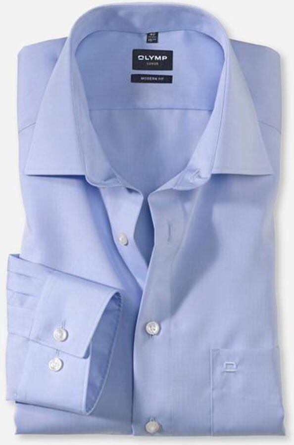 Olymp overhemd lichtblauw basis Luxor modern fit - Foto 5