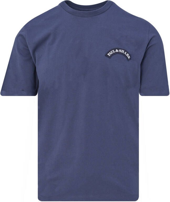 PAUL & SHARK Katoenen Shark Print T-Shirt (Blauw) Blue Heren