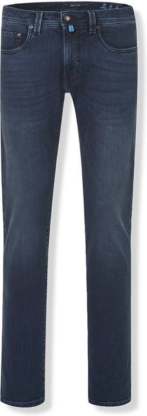 Pierre Cardin jeans navy effen katoen zonder omslag
